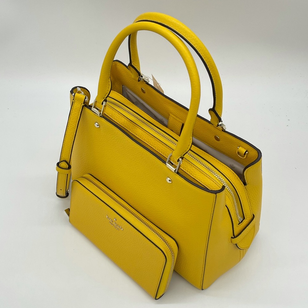 Kate Spade Medium Triple Compartment Satchel Bag & Continental Wallet Su… - Picture 4 of 11